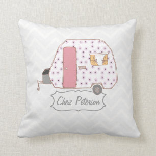 Coussin Caravane Rétro Chevron