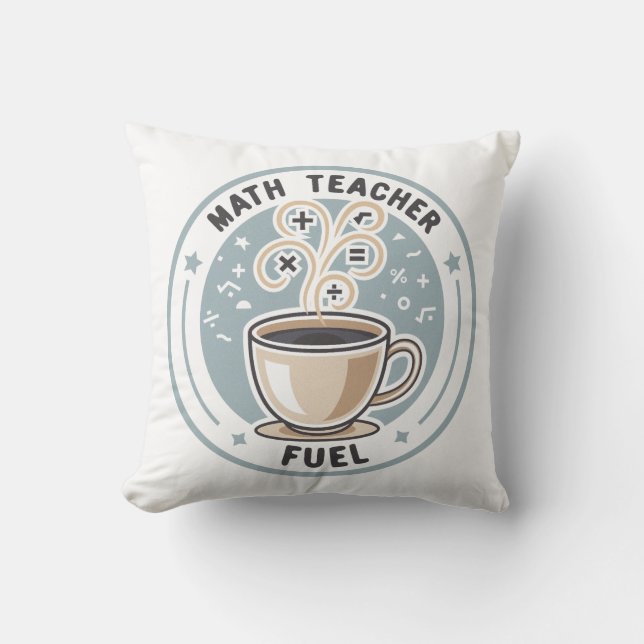 Coussin Carburant pour professeur de mathématiques (Recto)
