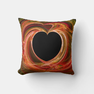 Coussin cardiaque Abstrait multicolore avec espace