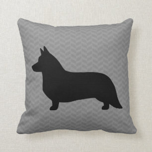 Coussin Cardigan Welsh Corgi Silhouette