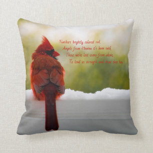 Coussin Cardinal avec Visiteur du poème du Ciel