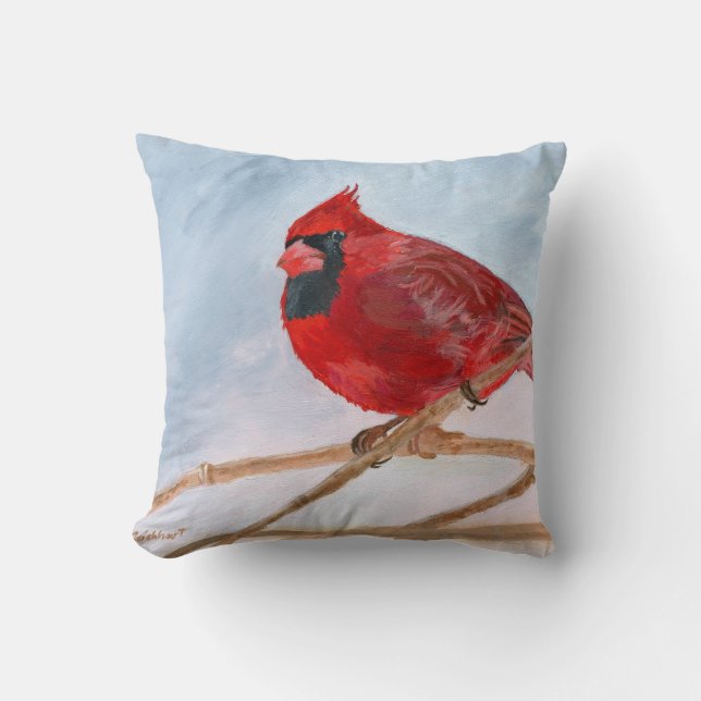 Coussin Cardinal rouge (Recto)