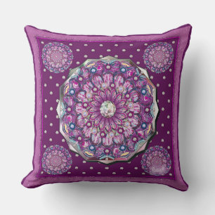 Coussin Cardinal rouge Rosace