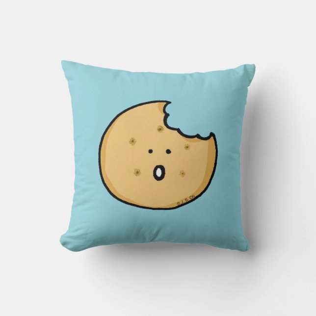 Coussin Caricature amusante de biscuits avec une pointe (Recto)