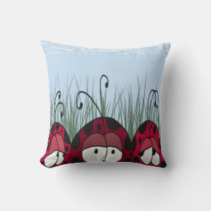 Coussin Caricature amusante de trois Amigos Ladybug
