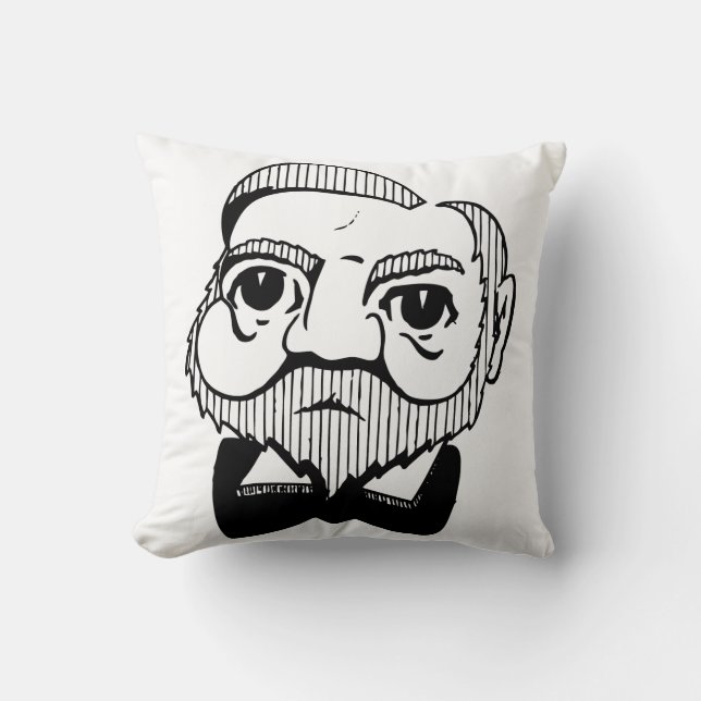 Coussin Caricature Andrew Carnegie (Recto)