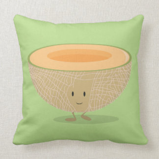 Coussin Caricature culinaire de Cute Cantaloupe