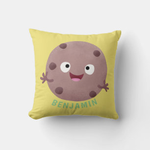 Coussin Caricature de biscuit à puce en chocolat