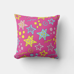 Coussin Caricature de Funky Retro Pop Art Stars Memphis 80