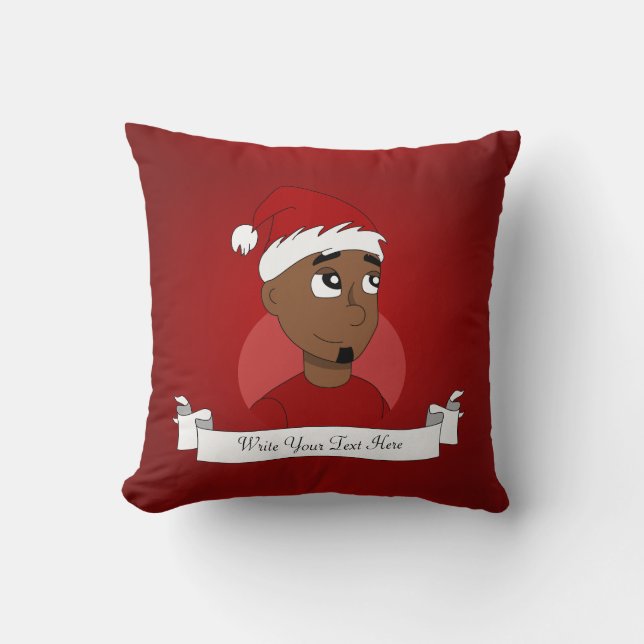 Coussin Caricature de Noël (Recto)