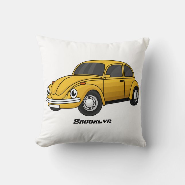 Coussin Caricature de voiture classique (Recto)