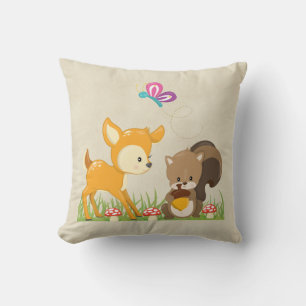 Coussin Caricature en bois mignon