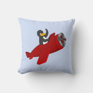Coussin Caricature en pingouin volant pillow