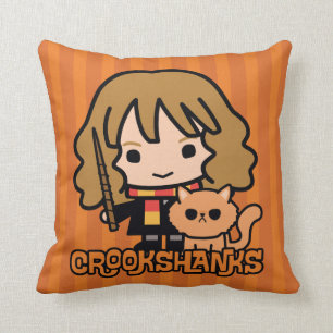 Coussin Caricature Hermione et Crookshanks
