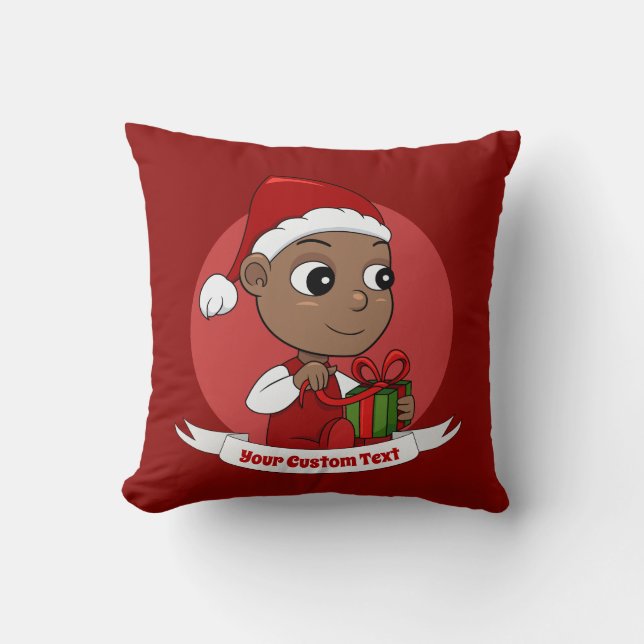 Coussin Caricature pour bébé de Noël Jeu d'oreiller (Recto)