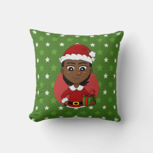 Coussin Caricature pour fille de Noël Lancer l'oreiller