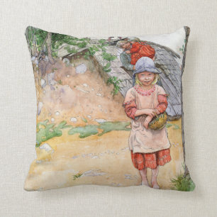 Coussin Carl Larsson par le carreau de famille de cave