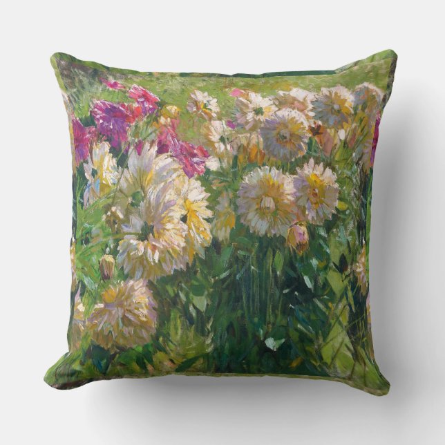 Coussin Carl Moll Dahlias Anciens (Recto)