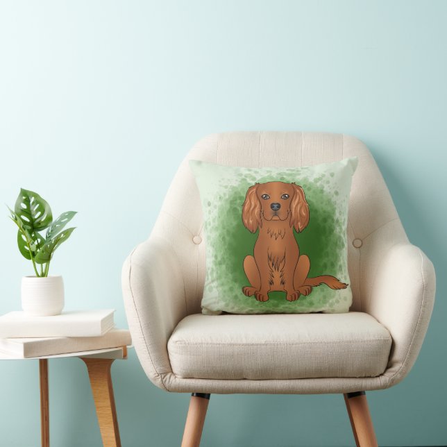 Coussin Carlin Cavalier King Charles Spaniel Ruby de coule (Chaise)