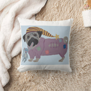 Coussin Carlin en pyjama