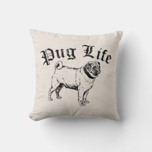 Coussin Carlin Life Funny Chien Gangster