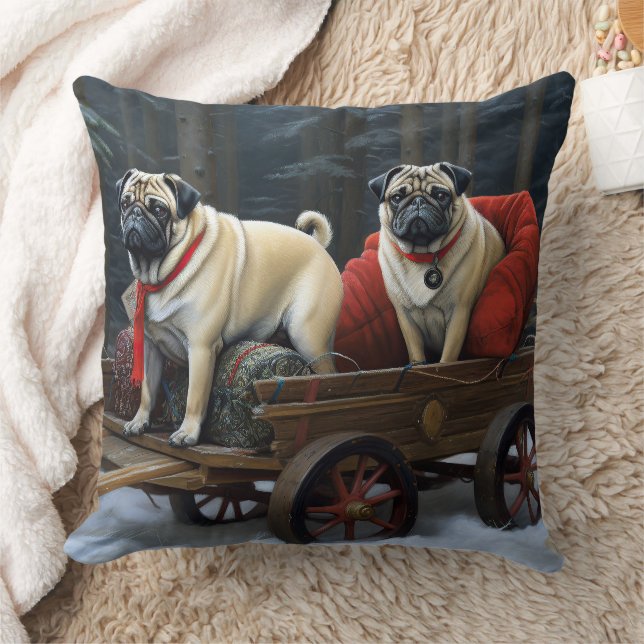 Coussin Carlin Noël Festive Saison (Couverture)