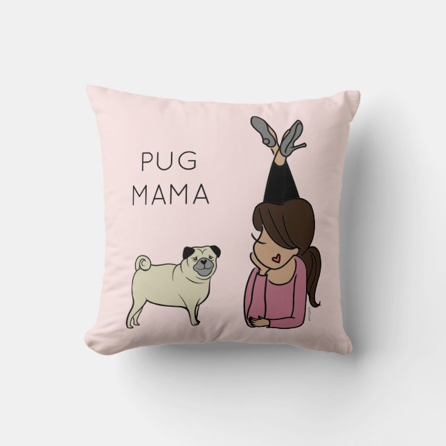 Coussin Carlin personnalisé Mama Jeu d'oreiller (Recto)