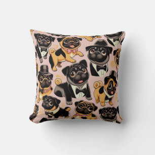 Coussin Carlin sans couture Retro