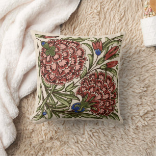 Coussin Carnation Tile Fleur Art antique