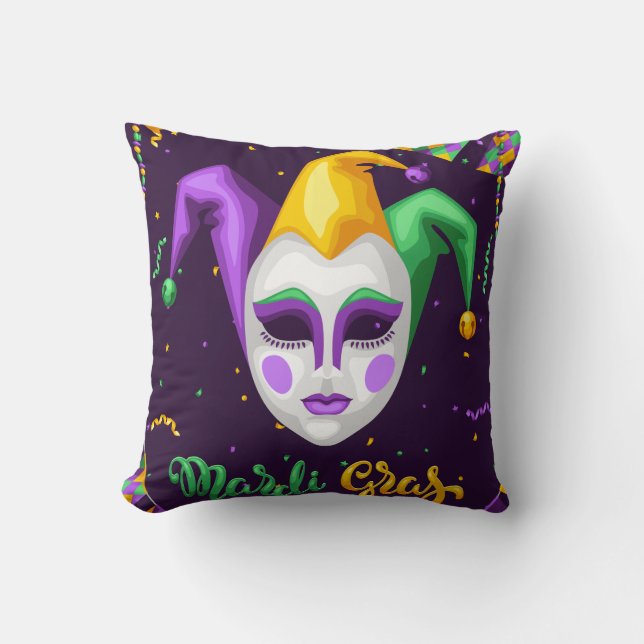 Coussin Carnaval de Mardi Gras (Recto)