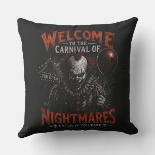 Coussin Carnaval Effrayant d'Halloween des Cauchemars