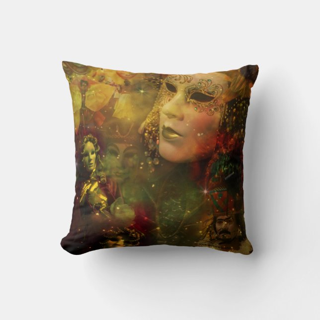 Coussin Carnaval - splendeur de mardi gras de la (Recto)