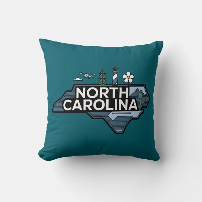 Coussin Caroline du Nord, États-Unis d'Amérique (Recto)