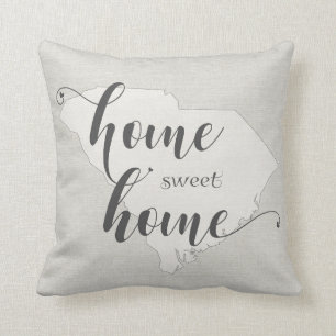 Coussin Caroline du Sud - Home Sweet Home aspect toile de