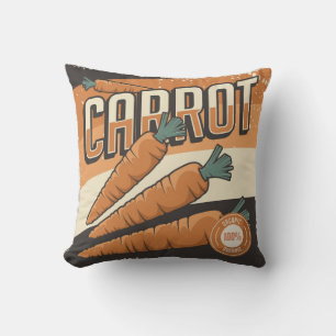 Coussin Carotte végétale Retro Vintage Classic Grunge