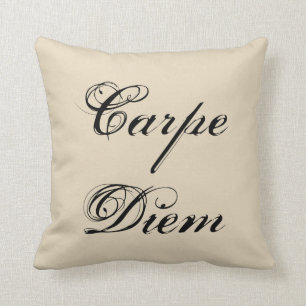 Coussin Carpe Diem Saisir le jour Vintage Jeu d'oreiller