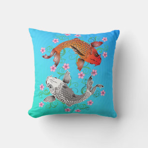 Coussin Carpes asiatiques colorées Luck