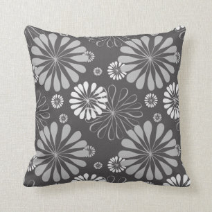 Coussin Carré à motifs floraux monochrome