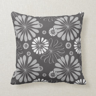 Coussin Carré à motifs floraux monochrome