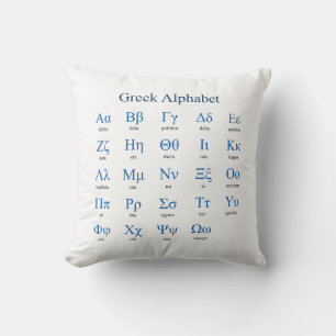 Coussin Carré alphabet grec