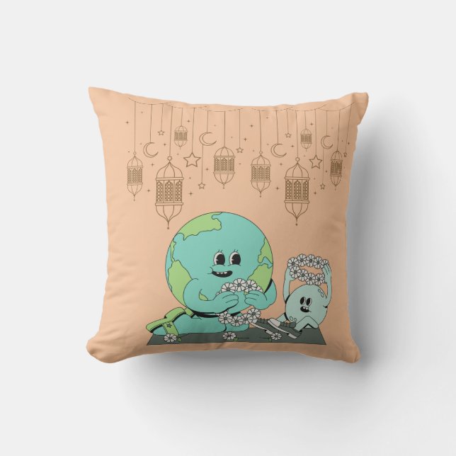 Coussin carré "Bénédiction de la Terre" - Attrape- (Recto)