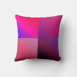 Coussin Carré bleu violet violet rose dégradé multicolore
