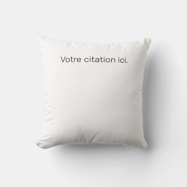 Coussin Carré Citation (Recto)
