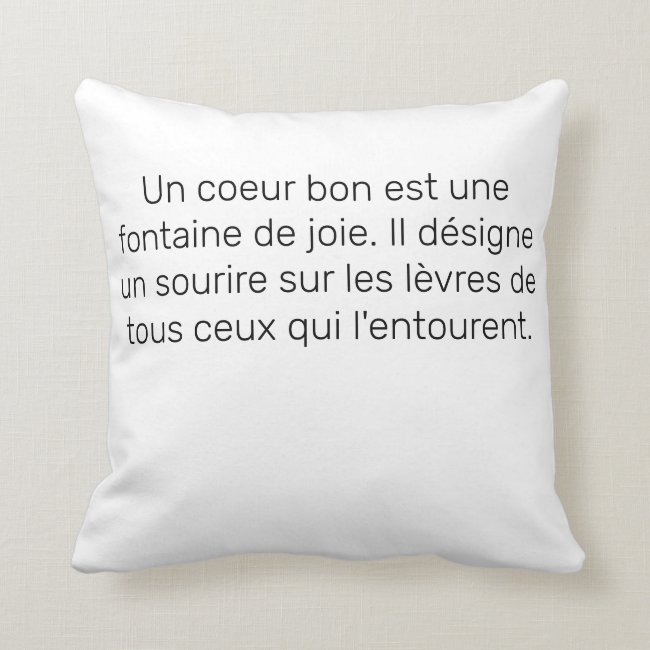 Un Coeur Bon Est Une Fontaine De Joie Il Designe Un Sourire Sur