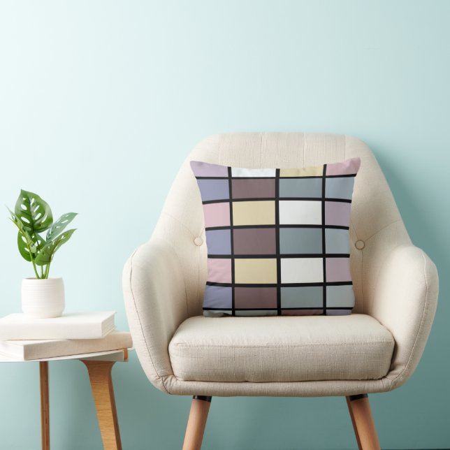 Coussin Carré coloré géométrique (Chaise)