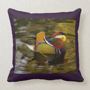Coussin Carré couleur mandarin canard violet