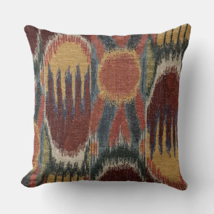 coussin carré de 20 pouces avec conception ikat