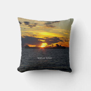 Coussin carré de coucher de soleil Wilfred Sykes