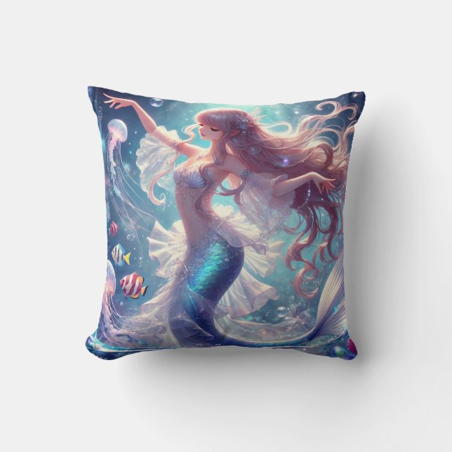 Coussin Carré de la danseuse de sirène (Recto)