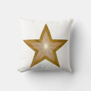 Coussin carré de l'oreiller "Gold" Star White